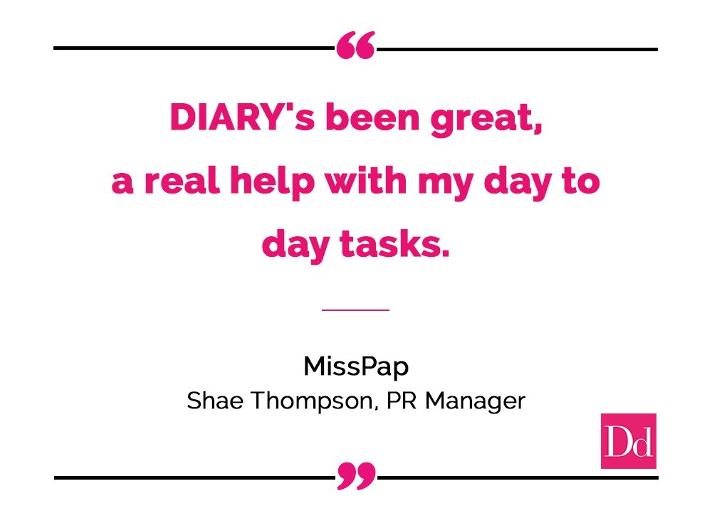 Great to have <a href="/misspap/">MISSPAP</a> onboard as DIARY directory members! If you would like to find out how being a Dd member could help your brand, get in touch now: info@diaryd.com