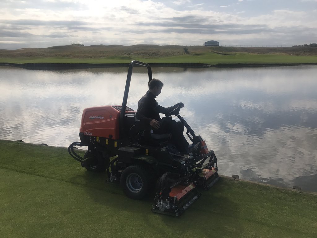 BriceTurf's tweet photo. 50 days to go @rydercup thanks @JacobsenTurf for the 6 first SLF530 and 1 TR320 @legolfnational https://t.co/HjvUqIi5zU
