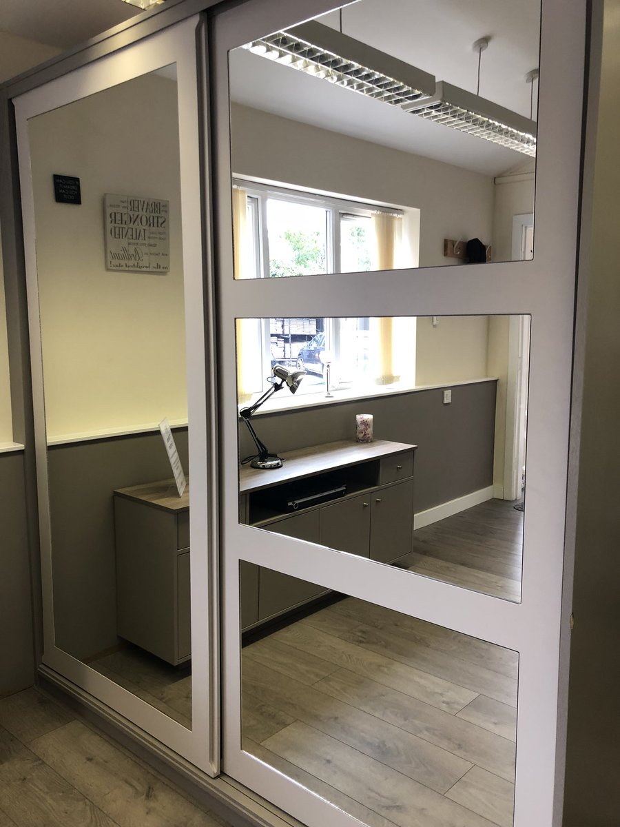 dvdfurniture's tweet photo. DVD Vinyl Wrapped Sliding Doors in Cashmere Vinyl with Silver Mirror manufactured in our factory completely bespoke in a wide range of standard vinyl decor’s &amp; mirror options. #bedroom #slidingdoors #slidingrobes https://t.co/Z4V8HzTGeY