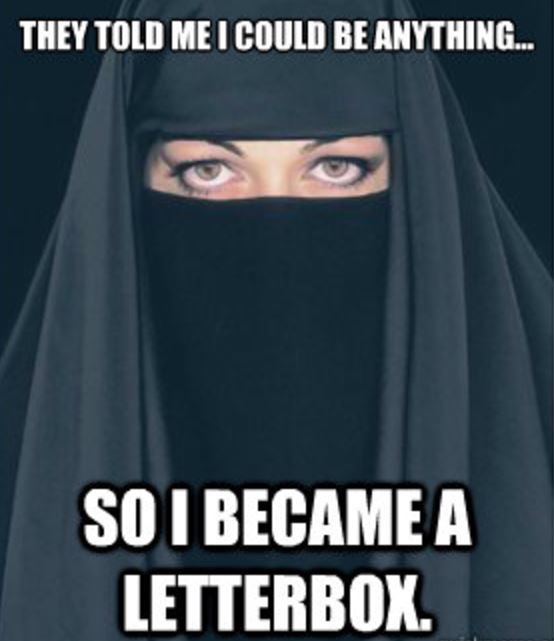 XFilesAndAll's tweet image. I don't hate the person underneath the #Burka .Why wud I? Why wud I hate someone I can't see? I HATE the Burka that hides the person, I don't HATE the person. Not racist, just a human with sense of humour too!