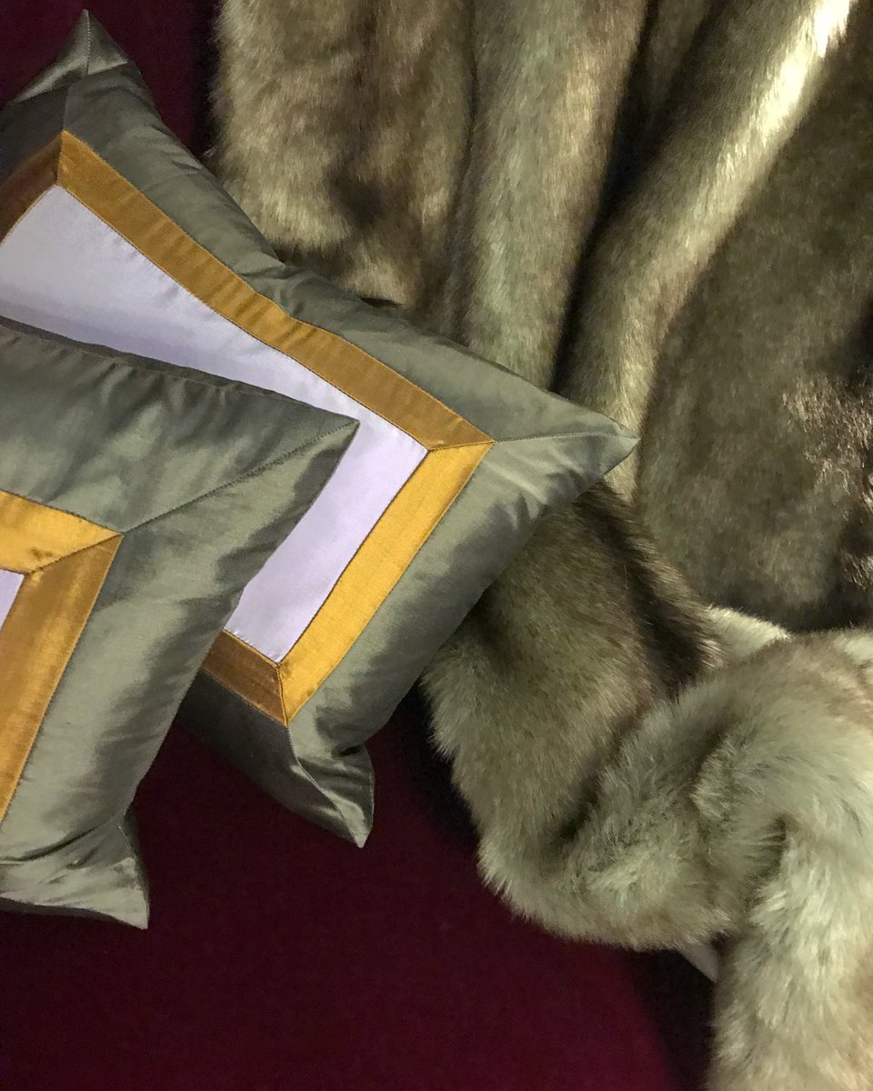 A touch of luxury! Silk, fur (faux) and velvet. Visit our Award Winning Belfast City Centre Interiors Showroom and Interior Design Studio, Tues-Sat 10:30-17:30 #belfast #interiorsshowroom #interiordesignstudio #interiordesigner #luxuryinteriordesign #northernireland #ireland