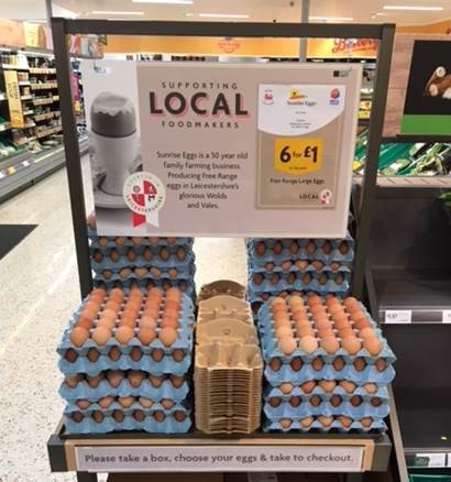 We also think this is a brilliant initiative as Sunrise Eggs have been chosen to supply our eggs in 10 Morrisons stores across the Midlands! Including stores in; Coalville Hinckley Lutterworth Gamston Coventry Tamworth Solihull and Grantham. 
#sunriseeggs #buylocaleggs #morrisons