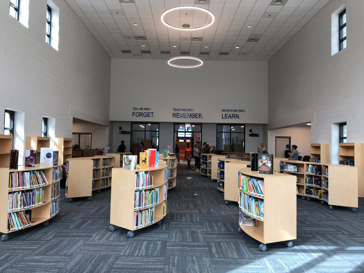 FoxbankSchool's tweet photo. What an amazing day it was! Big thank you to FBE staff and Cavalry Baptist Church for coming out to install our new collection yesterday. Can't wait for our students to see their new space. #ohboykinweread #tlchat #futurereadylibs #FBE #foxbank #BCSD #impressed https://t.co/t1Lf30wEsx