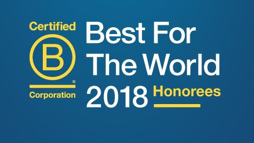 Proud to be a 'Best for the World' @BCorporation! buff.ly/2l7069S #BtheChange  #bestfortheworld18 #BCorps