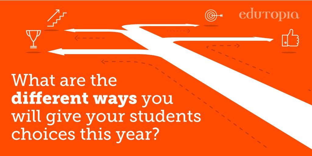edutopia's tweet image. We want to hear from you! How do you plan to give your students choices? Reply to this tweet ⬇️