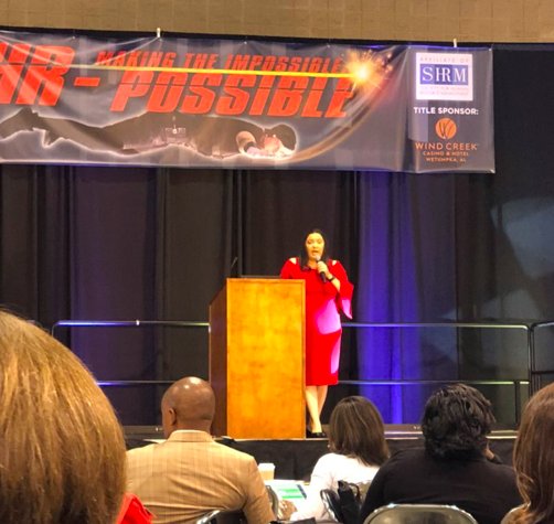 MVPPresenters's tweet photo. Earlier this year @TheBuzzOnHR went to #ALSHRM18 and did a fantastic job with her "Corporate Clapbacks" sessions!

She is available for 2019! https://t.co/99h2F4LZte