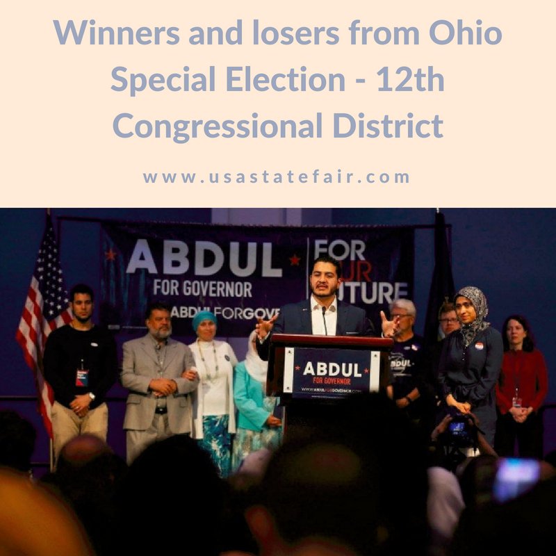 usastatefair's tweet photo. #Winners and #losers from #OhioSpecialElection - 12th #Congressional #District - https://t.co/mGe1ZVUh6F
#usastatefair #Elections #Ohio #Ohio12 https://t.co/Tnz8BCNe0f