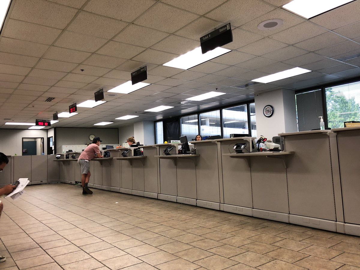 windley's tweet photo. Stopped by the DMV to do a title transfer. That's about the only thing you can't do online. Back in the 90s I came here all the time for renewals. It was crowded then. Now it's almost empty. @dfletcher #celebrateTheWins https://t.co/986YvItRgX
