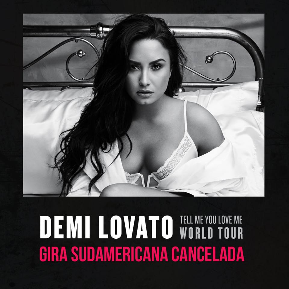 Desafortunadamente, Demi Lovato ha cancelado las fechas de su Tour #TellMeYouLoveMe en Sudamérica
El reembolso de tickets comenzará el 27 de agosto de 2018. En el siguiente link podrás encontrar toda la información sobre la devolución del dinero:
bit.ly/DemiLovatoEnAr…