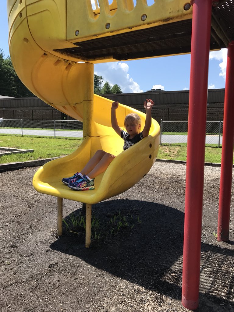 BrevardBees's tweet photo. It’s all about being flexible! Afternoon @brevardbees kindergarten jumpstart camp playing on the playground before the rain comes. #rainraingoaway #thankyousmartstart #tcsyes @Ms_BrIgGy https://t.co/L2W1WGb883