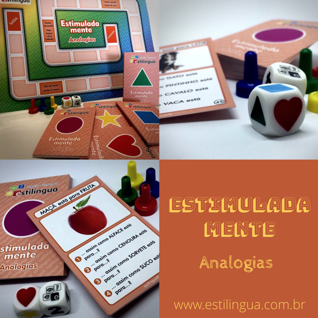 estilingua's tweet photo. Estimulada Mente - Analogias - semântica e diversão! Garanta o seu no site https://t.co/stYavJvxQV

#estilíngua #vocabulário #leitura #atenção #memória #semântica #concentração #linguagem #linguageminfantil #cognição #educação #jogosterapêuticos #TO https://t.co/yvK4CHU1Qe