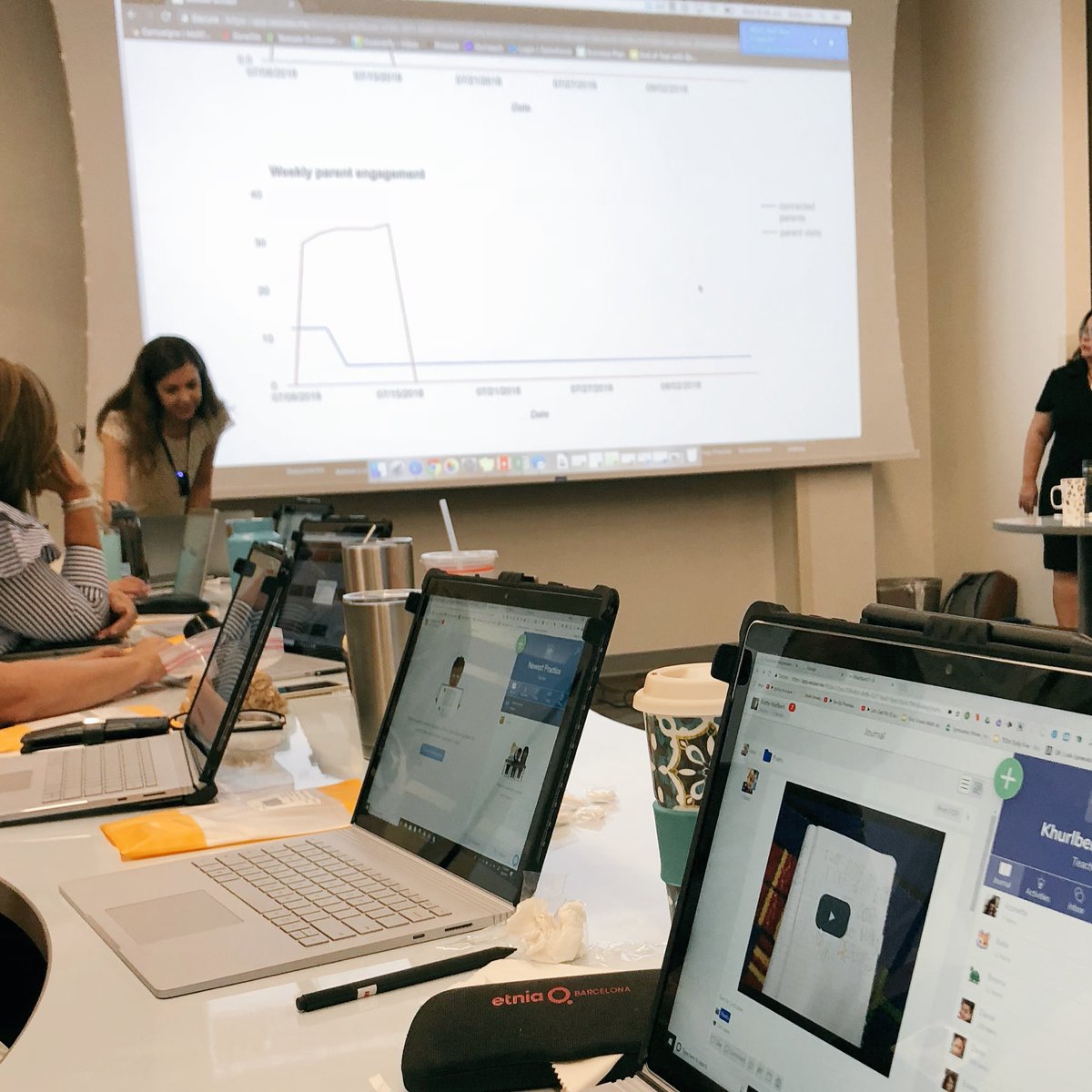 SAtechieteacher's tweet photo. Learning about the ins and outs of @Seesaw for schools with Kelly! #soexcited #letsdotthis https://t.co/6Eq1Cs6bcK