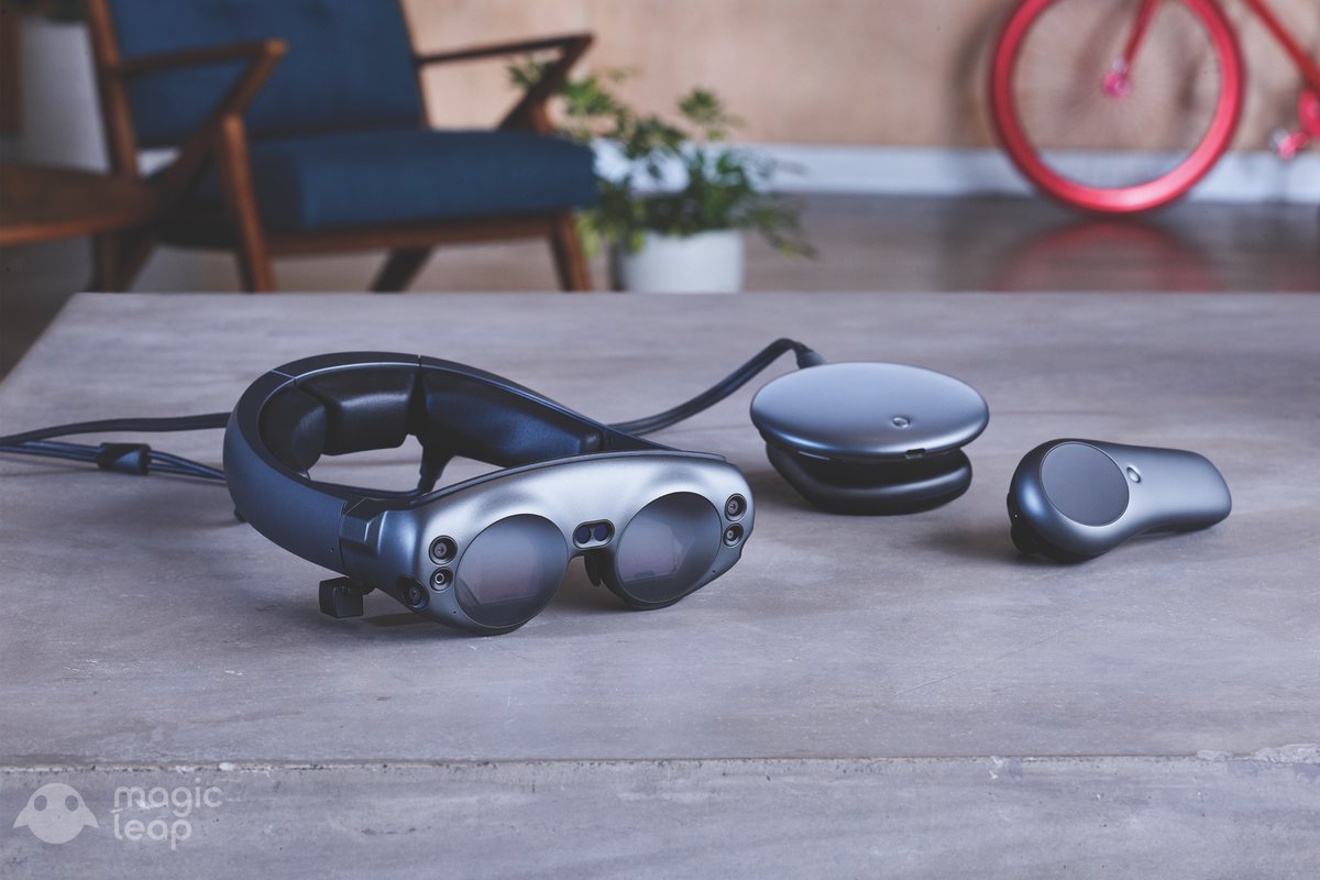 Magic Leap headset on table