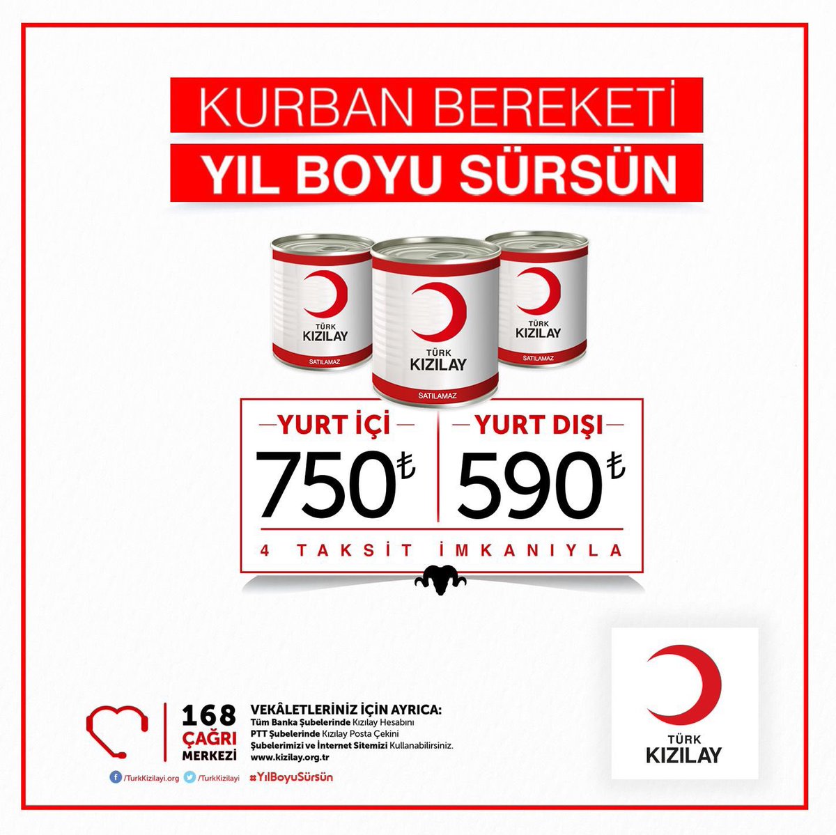 Ülkemizde ve dünyanın dört bir yanında kestiğimiz kurban etlerini ihtiyaç sahiplerine ulaştırıyor, kurbanın bereketini ve mutluluğunu paylaşıyoruz. #KurbanımKızılaya kizilay.org.tr