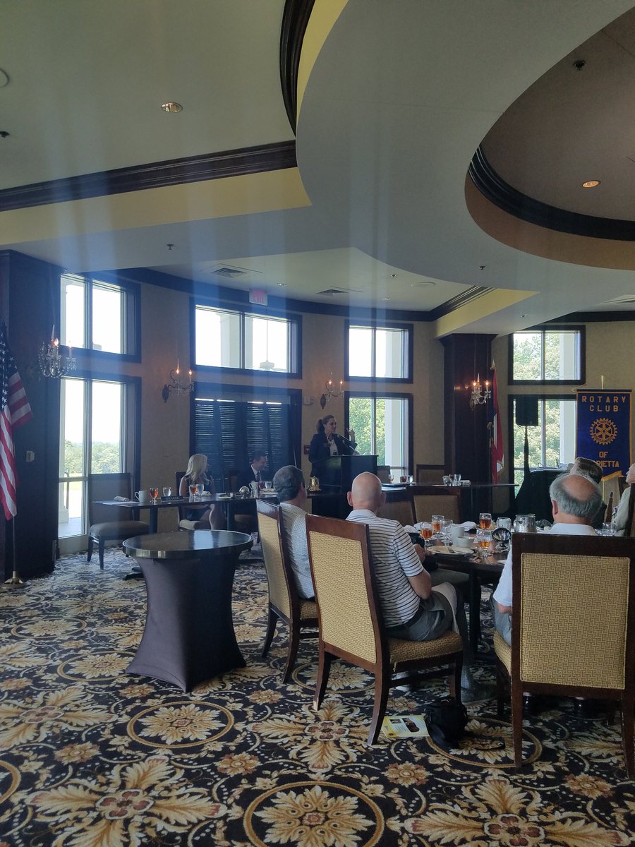 Learning about Cobb County Emergency Management from Director  Cassie Mazloom