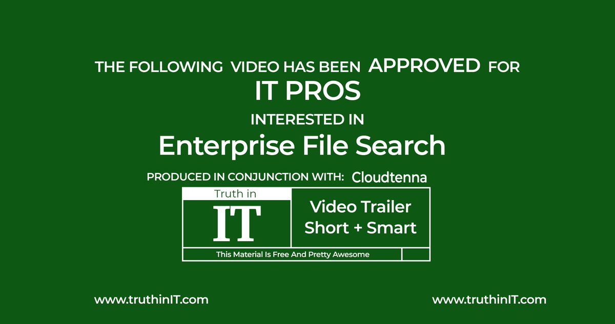 Files scattered across many different repositories: on-prem file servers,cloud storage, #OneDrive, #Salesforce, #Slack. How to find the file you need across them all? <a href="/cloudtenna/">Cloudtenna</a> dlvr.it/QfDVgC