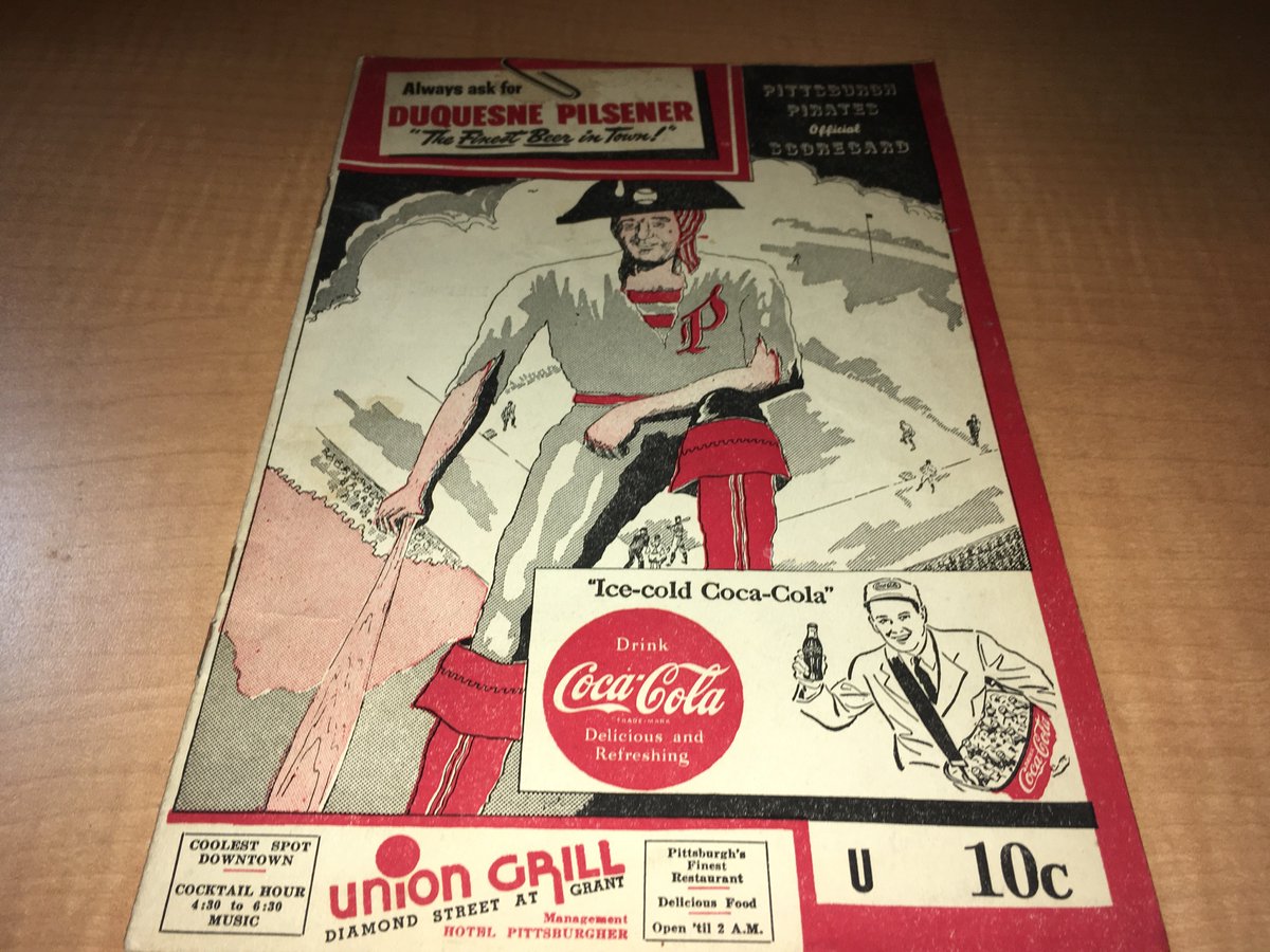 lanc_supcap3841's tweet photo. Couple of Forbes Field Pittsburgh Pirates Scorecards vs. Mel Ott and the Giants and Hank Aaron and the Braves @BsblCards @kristadmartini #baseballprograms @Markhoyle4 @Vermont2500Mike @SABRbioproject @SABRbbcards @jca53057 @CHUCKVANHORNE @wthballs @ChrisGaikwad1 @1013RadioBrady https://t.co/7x80WFEuFy