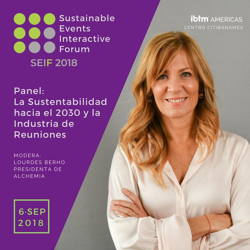 EvSustentables's tweet photo. .@LourdesBerhoCEO Activista internacional de diversas causas de #ResponsabilidadSocial #Ambiental y en #ProMujer, ella será quien modere un panel interactivo sobre la visión de #sustentabilidad hacia el 2030. Regístrate al #SEIF2018 https://t.co/jJbbBcpDlH https://t.co/OPnaqXiKBE
