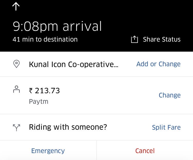 AanchalN25's tweet photo. I’ve been charged higher than the fare that was shown to me before/during the trip.. @Uber_Support Can you pls clarify the reason for the unnecessary charge ? https://t.co/5Yn28Pd8Aj