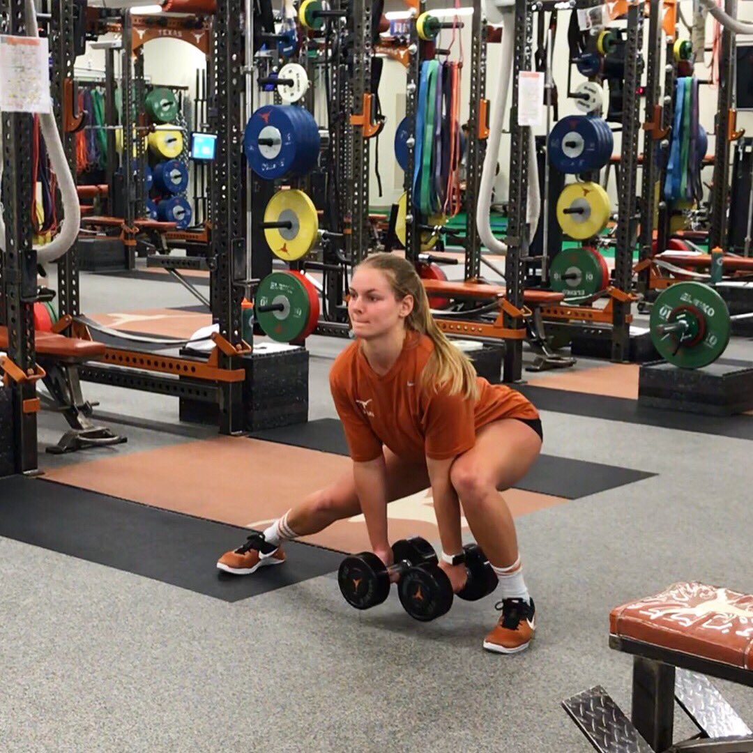 TexasAP's tweet photo. The demands of Volleyball not only require explosiveness, but also multi-planar stability. Prepare athletes for the demands of their sport! #utexasstrength #triplanar #stability #VolleyballSZN https://t.co/shklxCsVQx
