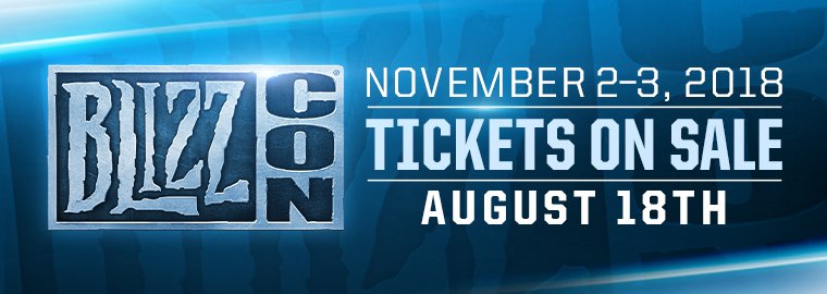Blizzard_Ent's tweet photo. A third round of tickets for BlizzCon is coming on Saturday, 8/18 @ 10 AM PT!
 
Get the scoop here: https://t.co/rKYCHWGHci https://t.co/rmIKsXtUQi