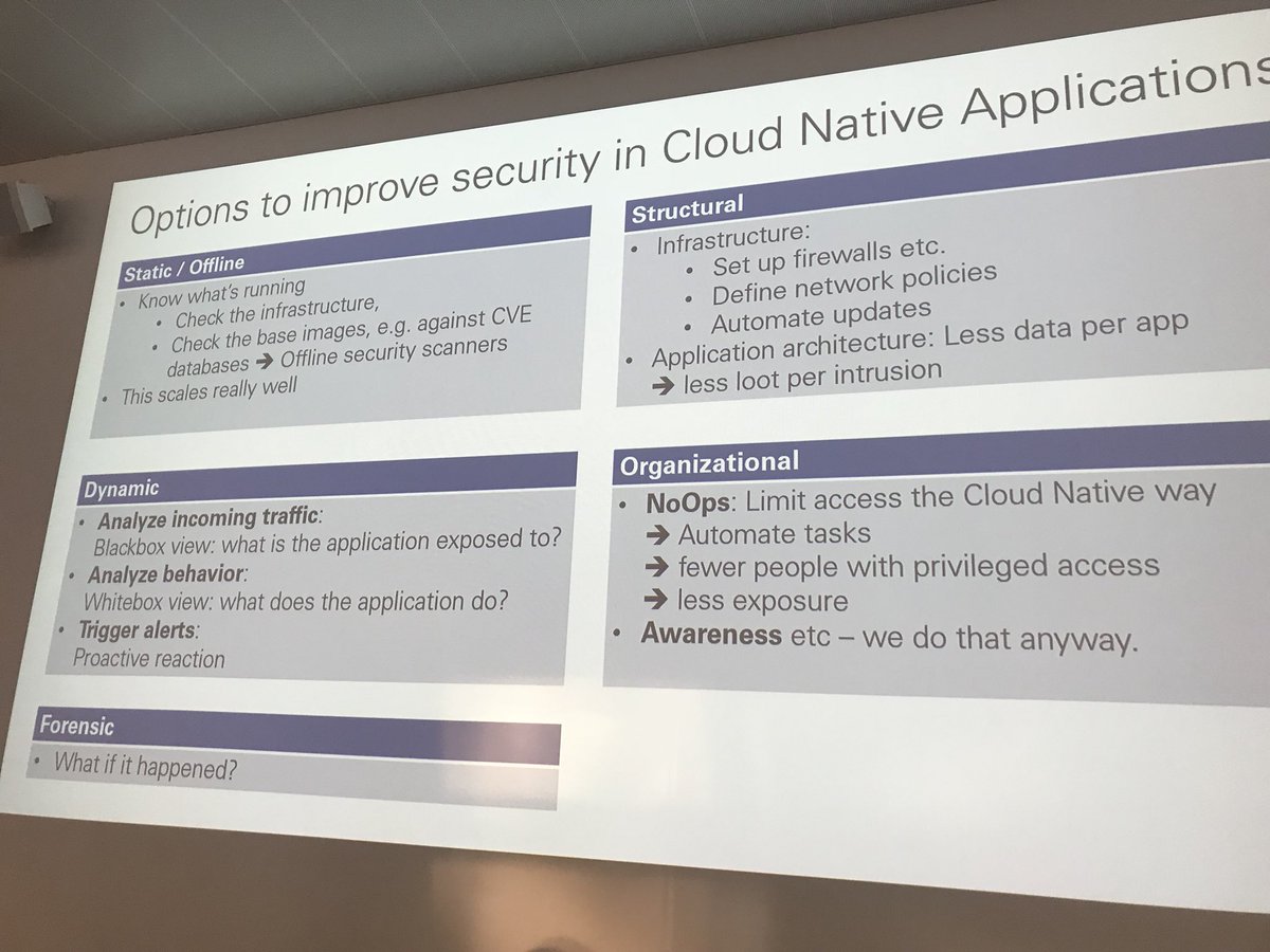 mfdii's tweet image. Good overview of the options available to secure #CloudNative applications #cloudnativenerd