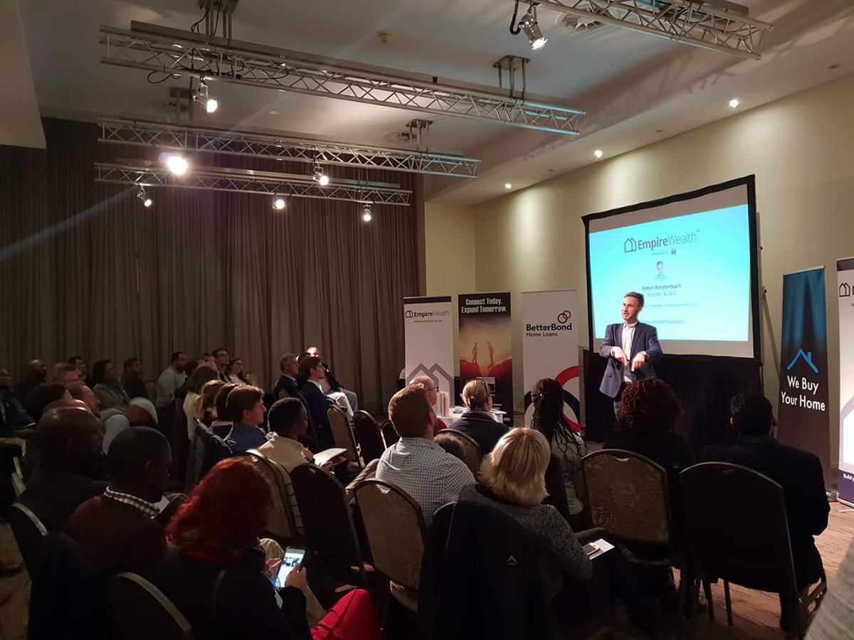 Anton Breytenbach, CEO of @MyEmpireWealth delivering his speech about tenant habits and landlords tonight at the Townhouse Hotel in Cape Town this evening. 

#SAPropertyNetwork #propertyinvestments #capetown #southafrica #tenants #networking #events #phaseeventsandmarketing