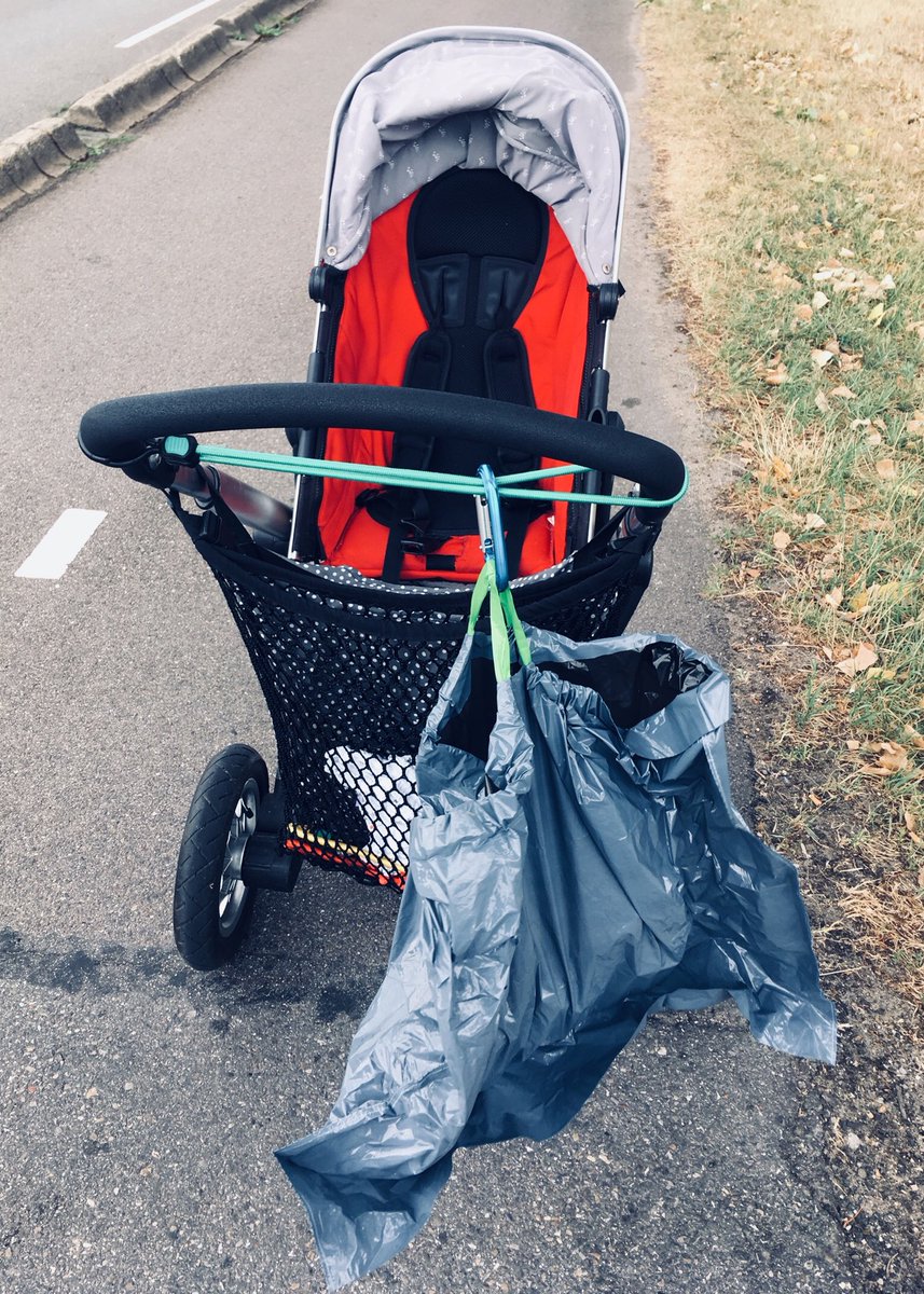Kleine ophalen van de creche. Maar eens een vuilniszak meegenomen en het was nodig... #cleanup