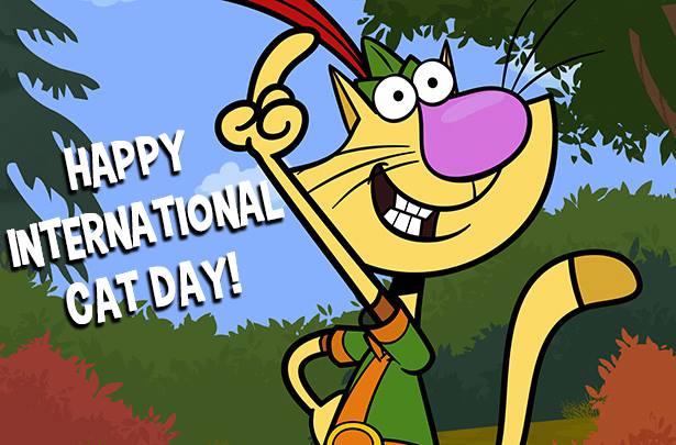 Nature Cat officially declares that today is 'International Cat Day' AND one of his favorite days of the year! 😼 Show us your feline friends in the comments below and give them some extra hugs today! 🐾 #InternationalCatDay @PBSKIDS