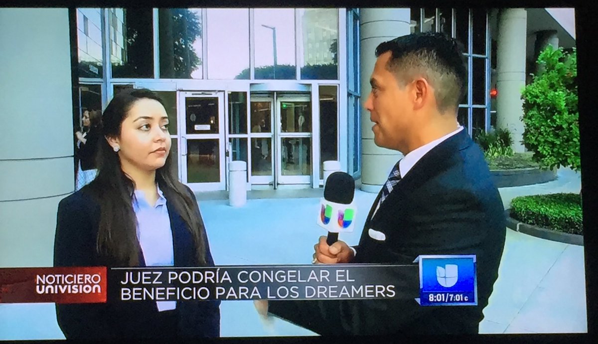 Ready to #DefendDACA in Federal Court today with #TeamMALDEF. This case couldn’t be about DACA recipients without DACA recipients and I’m proud to be our lead defendant-intervenor. ✊🏽👩🏽‍💼⚖️