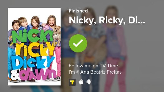 BiiaFreitas__'s tweet photo. I just finished watching Nicky, Ricky, Di...! #tvtime https://t.co/sMZktlVmIw https://t.co/oovLwR0EIt