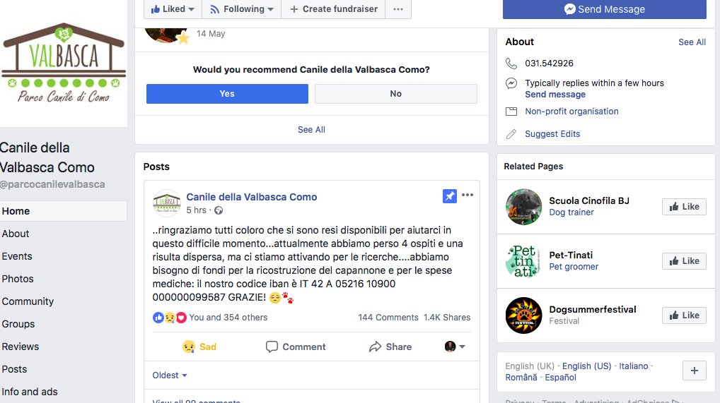 EnricoVerga's tweet photo. #EMERGENZA 
Canile bruciato a #como #valbasca
Chiedo a chiunque se la senta di portare il proprio aiuto
Una struttura di eccellenza per aiutare tutti quei cani abbandonati (da dei bastardi umani). 
Vi prego di condividere 
https://t.co/DoAPtbx3aq
Grazie 
E https://t.co/WqLKycjccp