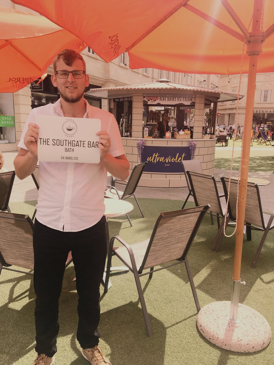 Meet the owner:
This is Chris Neate, the founder of CK Bars ltd. He is the smiley chappy you will find behind our bar. He’s worked his way up through companies like McDonalds and Cafe Nero and today owns and runs our busy Bath bar. Come and say hi ☺️ #meettheowner #outsidebar