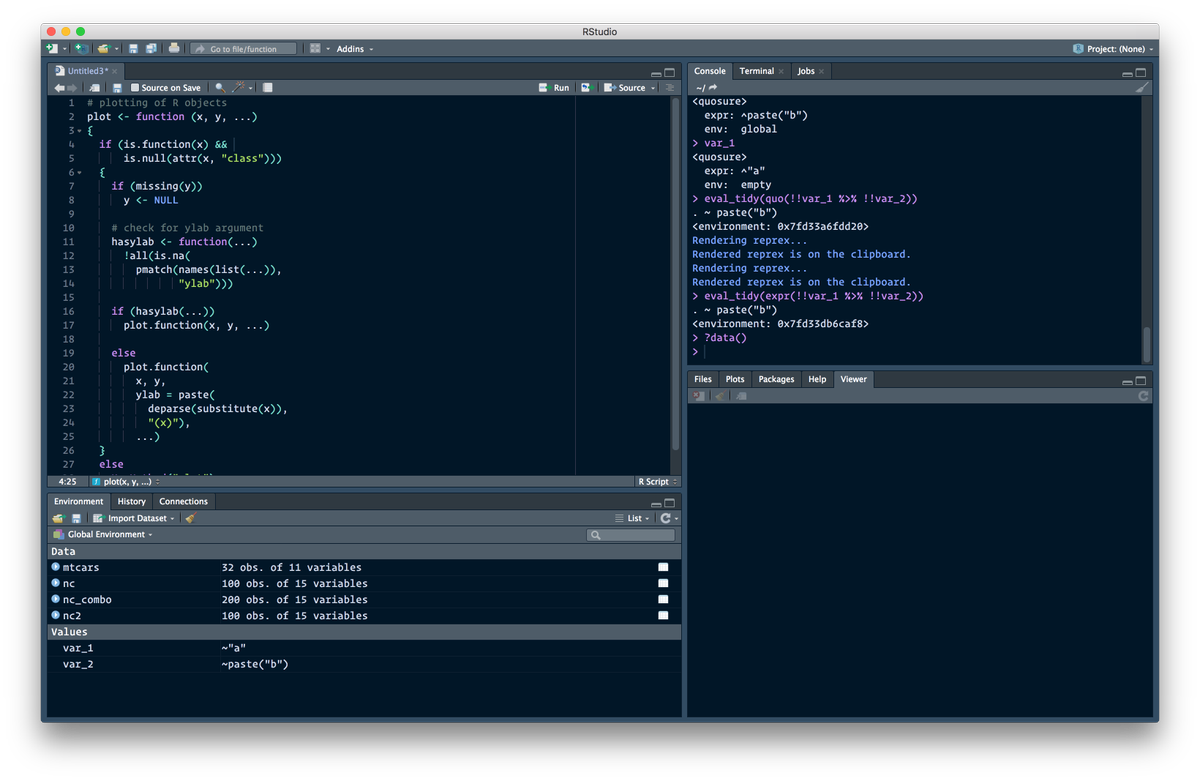 night owlish in RStudio