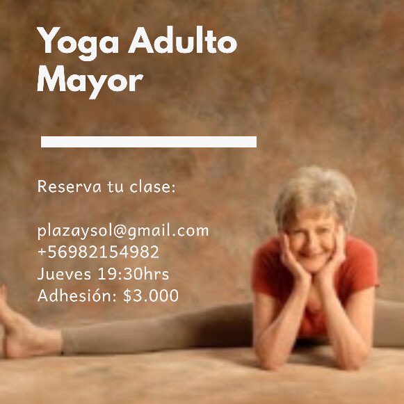 MatildeAndrea4's tweet photo. 🌺Yoga Adulto Mayor

Clases personalizadas, cupos limitados. Jueves a las 19:30hrs.

Reserva tu clase
📧plazaysol@gmail.com
📲+56982154982
Adhesión: $3.000

Te esperamos ✨

#yogaadultomayor #lobarnecheaemprende #yogaadultomayotobarnechea #lobarnechea #Impermanencia #🔗 #plazasol https://t.co/rgEqYOcXjA