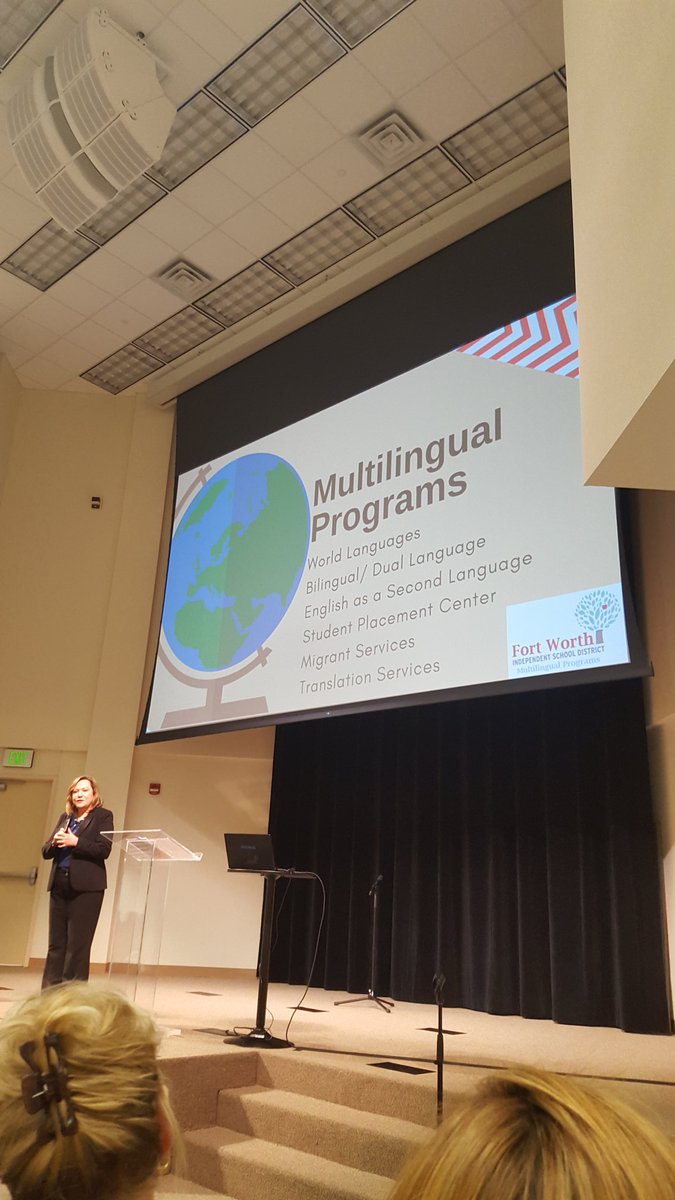 EquisVasquez's tweet photo. Elda Rojas leads our Multilingual Institute. Looking forward to a great day!@FWISDMLWorld @FWISD_DLE https://t.co/ooZNocciGw