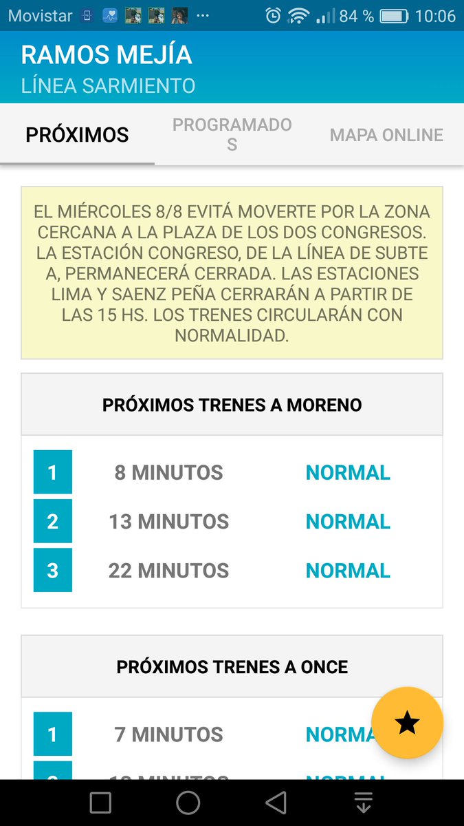 Posadas2002's tweet photo. A los Señores de @Metrovias les consuelto si es cierto que cierran las estaciones de Sáenz Peña y Lima de la línea A a partir de las 15 según comunican en la APP del tren Línea Sarmiento. https://t.co/hdVL33luTL