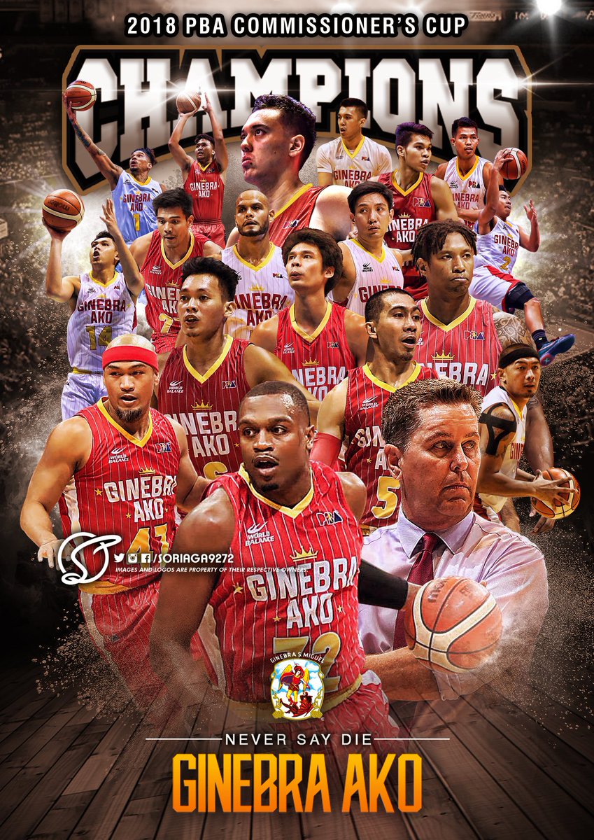 soriaga9272's tweet photo. 2018 PBA Commissioner's Champions!!!
 #LaroMoTo #GinebraAko #BGSM #NSD #NeverSayDie #BarangayGinebraSanMiguel #Ginebra #PBA #Finals #PBAChampions https://t.co/Zh6iBKkqon