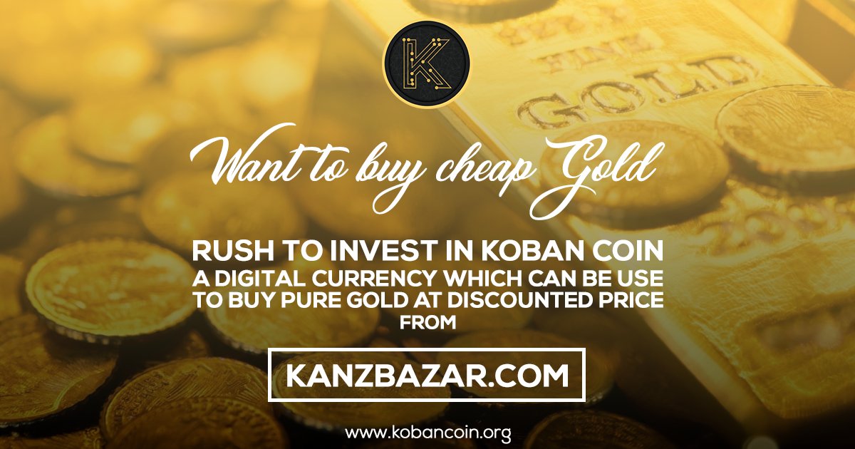 kobancoin1's tweet photo. #KobanCoin Chance to Invest in Real Gold #Cryptocurrency
#KobanCoin
https://t.co/iRVCXwQwWI https://t.co/3Lr181apVr