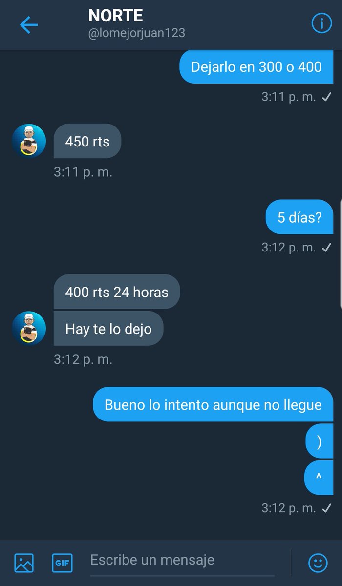 400 RTs en 24h y @lomejorjuan123 me regala los emotis , se que no llegaré pero por intentarlo no pierdo nada 😇

Si das RT te doy RT en tu tweet fijado y te sigo )^

Gracias a los que deis RT de antemano 😘