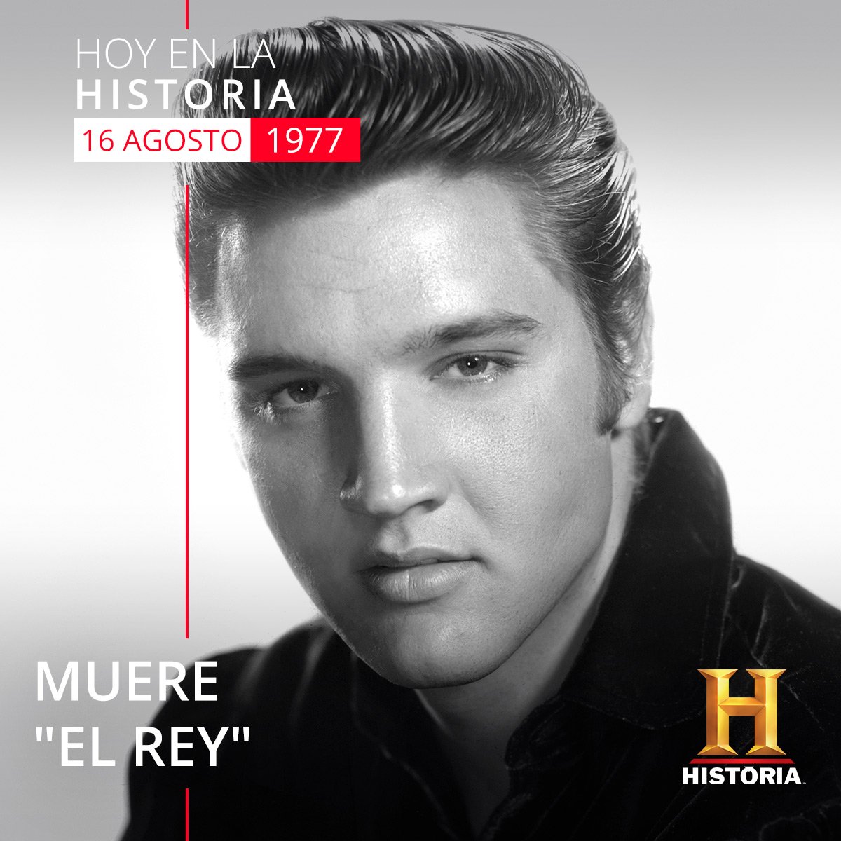 16 de agosto de 1977
Muere "el Rey"
Elvis Presley fue uno de los fundadores del "Rock and roll" en los años cincuenta. Su originalidad, personalidad y atractivo siguen haciendo de él un ídolo de masas

Lee la efeméride completa: canalhistoria.es/hoy-en-la-hist…
