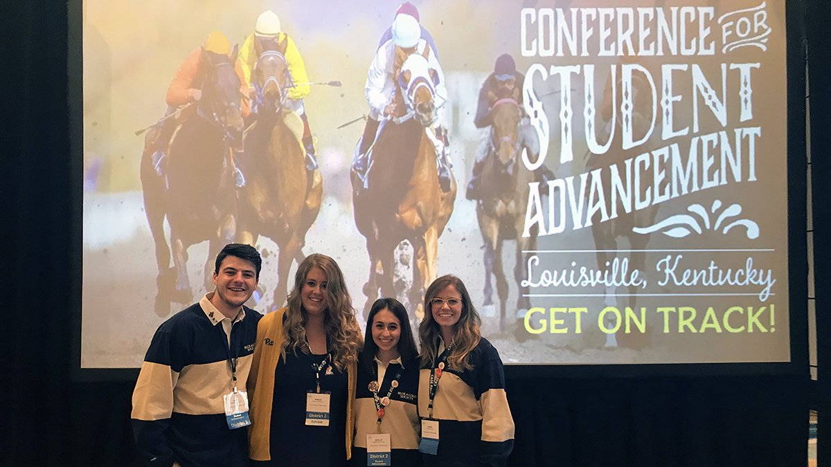PittTweet's tweet photo. We are so proud of @BGSPitt for representing Pitt at #caseCSA in Louisville, KY! They led a packed workshop on "Using Social Media to Grow Awareness of Your Student Organization." Way to #H2P! https://t.co/VWUVxwOTau