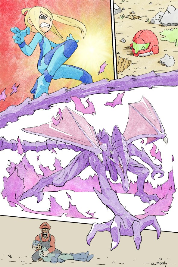 もりぐち あきら V Twitter 今更ながらリドリー参戦イラスト スマブラsp メトロイド T Co Ecquhkeqht Twitter