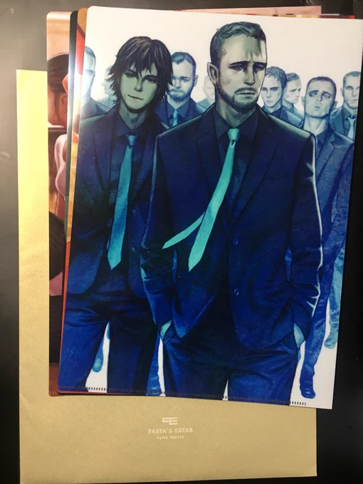 いつものA4クリアファイルです。4種封筒付き。今回はこの絵です。 