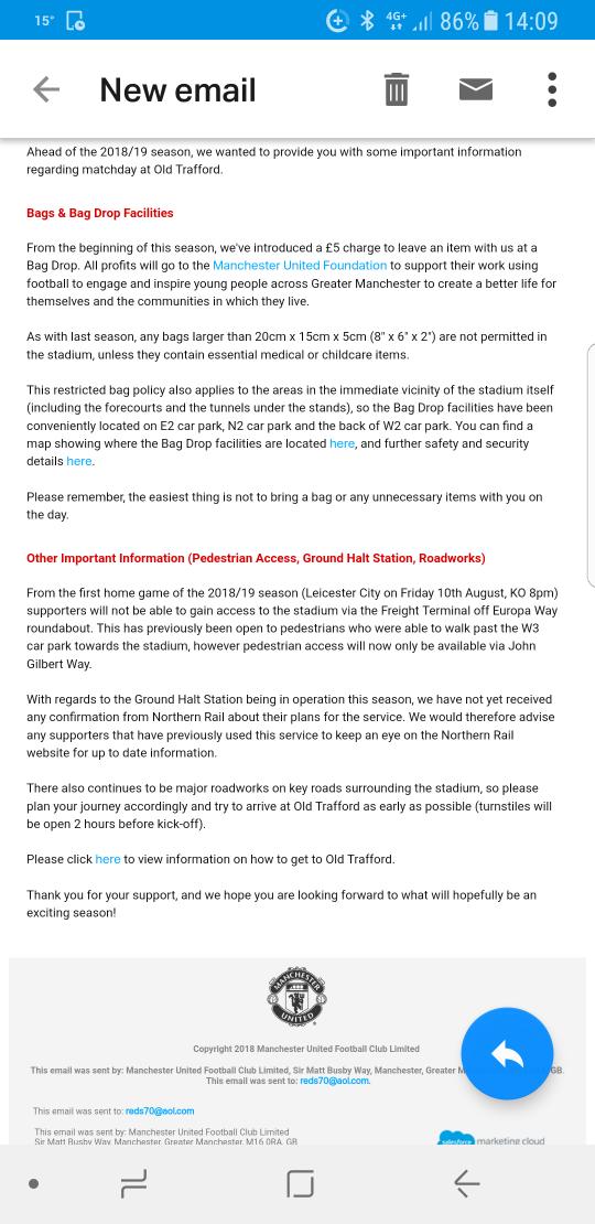 Dean Evans (@deanreds70) on Twitter photo This is going to go down well on Friday night as I'm presuming they are talking about the bridge down past the Ticket Office that 1000's of fans use after the game to get out! Anyone confirm this 🤔 <a href="/United_Webby/">Darren Webb</a> <a href="/SnakehipsSam/">Sam Smart⚽🇾🇪</a> <a href="/BanditBus/">Bandit bus</a> <a href="/MU_ST/">M.U.S.T</a> This is going to go down well on Friday night as I'm presuming they are talking about the bridge down past the Ticket Office that 1000's of fans use after the game to get out! Anyone confirm this 🤔 <a href="/United_Webby/">Darren Webb</a> <a href="/SnakehipsSam/">Sam Smart⚽🇾🇪</a> <a href="/BanditBus/">Bandit bus</a> <a href="/MU_ST/">M.U.S.T</a>