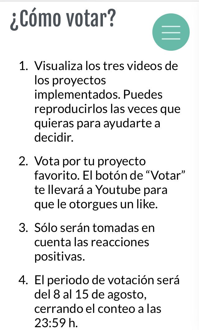Cham_Mx's tweet photo. Del 8 al 15 de agosto podrás votar por tu proyecto favorito. Ingresa a https://t.co/1y1c6NlgJE 👇🏽 https://t.co/UHtzt8MjI3