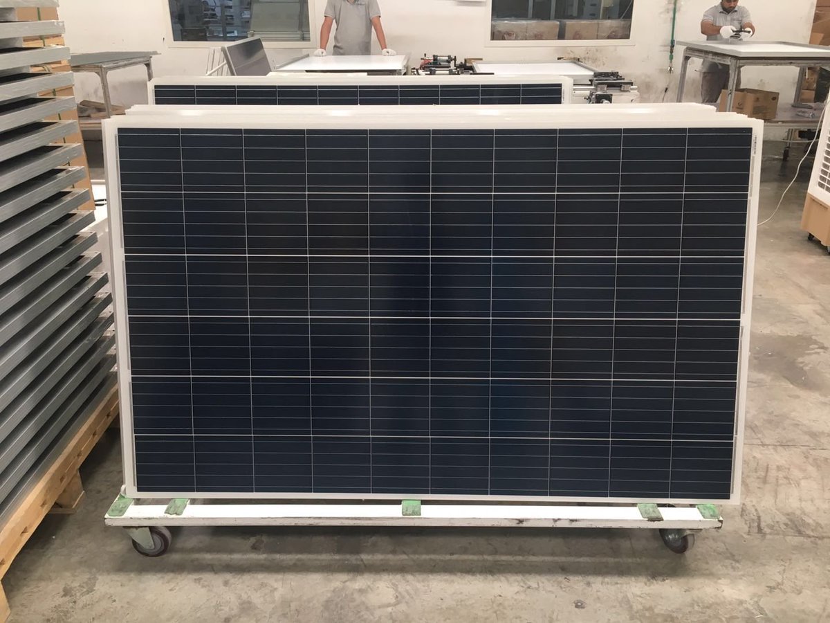 Made in Dubai@Dubai factory 
260watt-poly-5BB（1640*992*35mm）/60cells
270watt-poly-5BB（1640*992*35mm）/60cells
Low price 
Contact:+971551106520
email：info@maysunsolar.com
#solarpanels
#solarpower
#solarenergy 
#solarsystem
#solarpumps
#dubaisolar
#DEWA
#solaruae