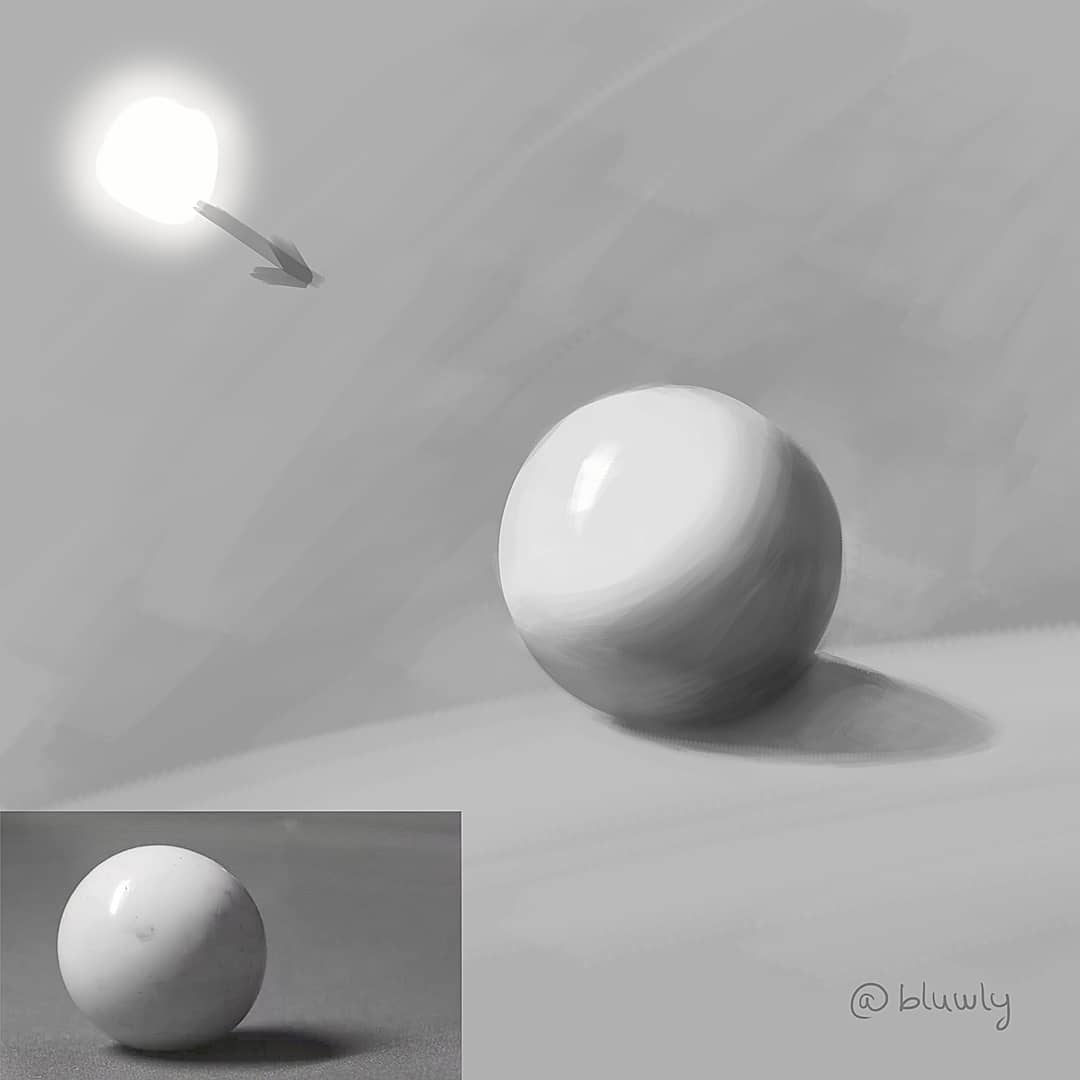 Bluwly's tweet image. 🇬🇧Somehow I'm understanding better how light and shadow work hand by hand to create a shape.

#lightshadow #greyscale #grayscale #colorstudy  #quickdraw #improv #arttutorial #howto #howtodraw #reference #learntodraw
#conceptart #concept