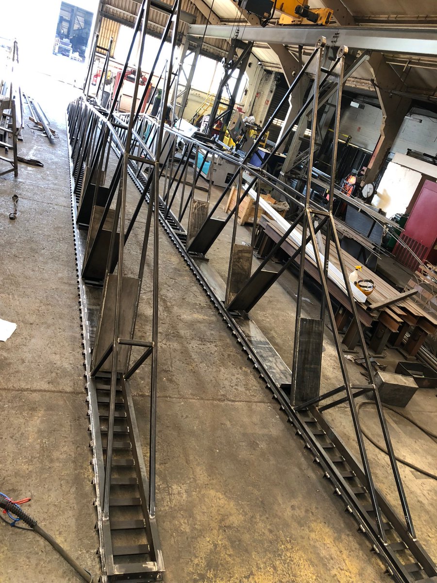StaffsFabsLtd's tweet image. 6.5 M fabrication, that lines up on 16 points with the tolerance of +- 1mm (Nothing too accurate ;) #StaffsFabLtd #precisionengineering#custommetalwork #metalprojects #welding