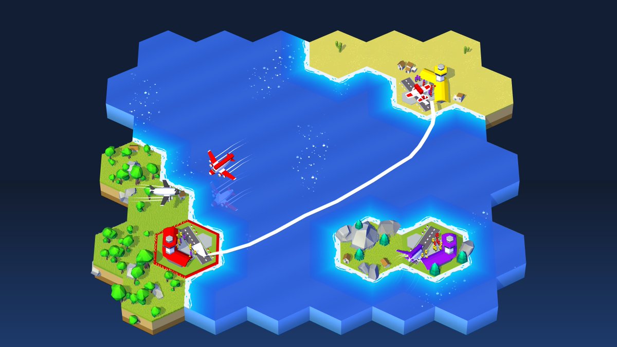 flarup's tweet image. I’m really excited about the evolution of the art direction in Fly THIS!

Thank you to @3DCrede &amp;amp; @ulrikdamm for putting up with my obsessing over things like waving grass, swaying trees, ocean shimmer and reflections.

I think we’ve made a world thats vibrant and fun.